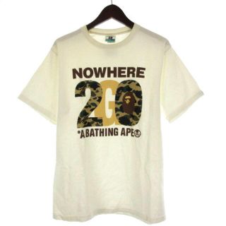 アベイシングエイプ(A BATHING APE)のアベイシングエイプ Tシャツ 半袖 20周年 プリント ホワイト L(Tシャツ/カットソー(半袖/袖なし))