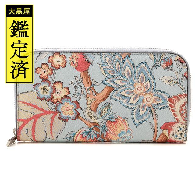 ETRO(エトロ)のエトロ フローラルプリントウォレット 長財布 ライトブルー PVC【430】 レディースのファッション小物(財布)の商品写真