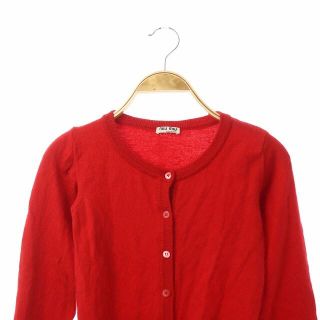 miumiu - ミュウミュウ カーディガン ニット クルーネック 長袖 40 赤