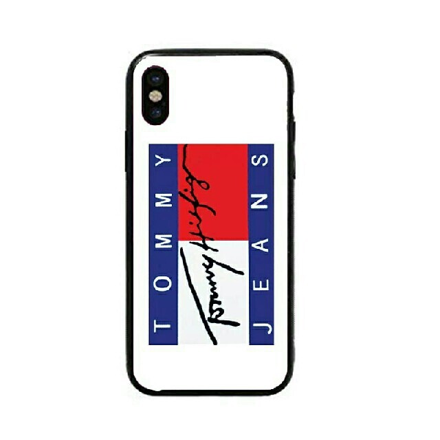 TOMMY HILFIGER(トミーヒルフィガー)の　ガラスケース　iPhoneケース　トミーヒルフィガー　 スマホ/家電/カメラのスマホアクセサリー(iPhoneケース)の商品写真