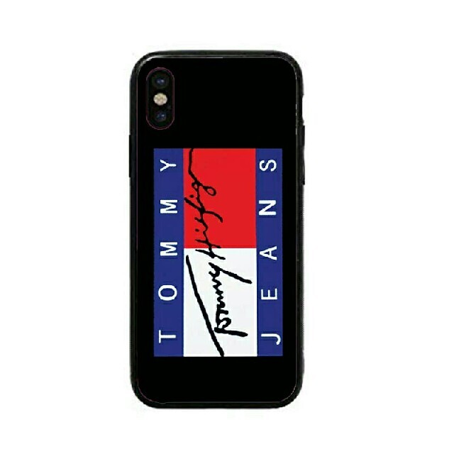 TOMMY HILFIGER(トミーヒルフィガー)の　ガラスケース　iPhoneケース　トミーヒルフィガー　 スマホ/家電/カメラのスマホアクセサリー(iPhoneケース)の商品写真