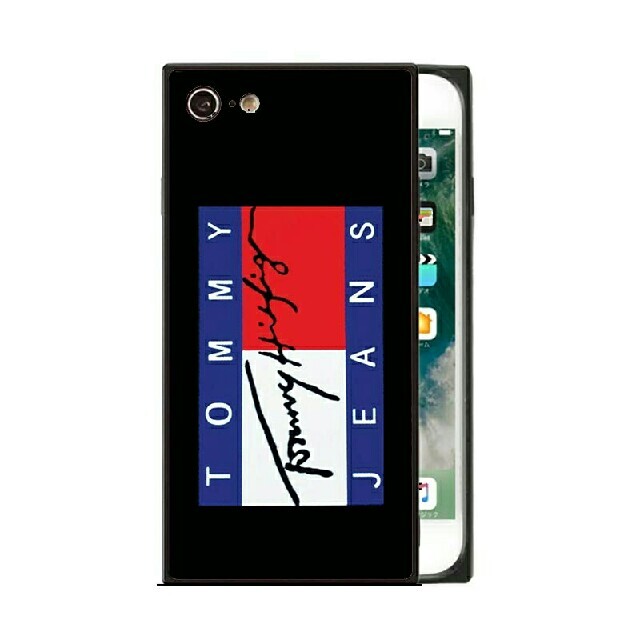 TOMMY HILFIGER(トミーヒルフィガー)の　ガラスケース　iPhoneケース　トミーヒルフィガー　 スマホ/家電/カメラのスマホアクセサリー(iPhoneケース)の商品写真