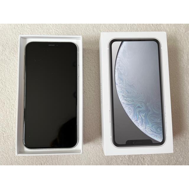 Apple(アップル)のミン様専用　iPhone XR 128GB ホワイト　SIMフリー　ソフトバンク スマホ/家電/カメラのスマートフォン/携帯電話(スマートフォン本体)の商品写真