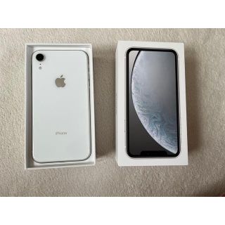 アップル(Apple)のミン様専用　iPhone XR 128GB ホワイト　SIMフリー　ソフトバンク(スマートフォン本体)