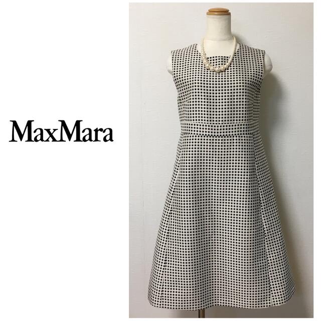 Max Mara(マックスマーラ)の'S Max Mara マックスマーラ ワンピース　38 チェック レディースのワンピース(ひざ丈ワンピース)の商品写真