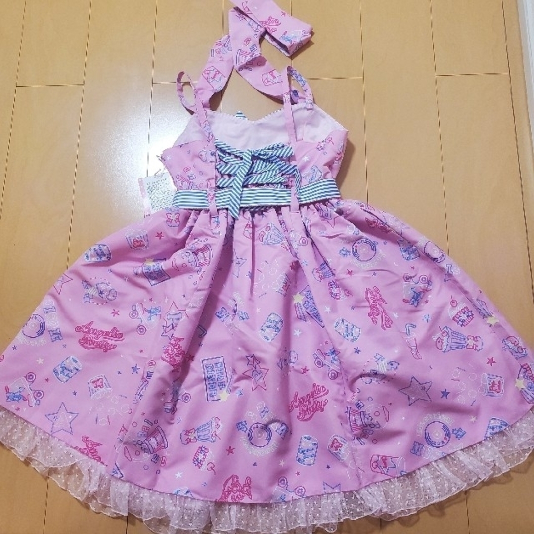 Angelic Pretty(アンジェリックプリティー)のAngelic Pretty♡Neon Star Diner JSK♡ピンク レディースのワンピース(ひざ丈ワンピース)の商品写真