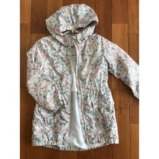 エイチアンドエム(H&M)のH&M☆小花柄薄手ジャケット【120-130】ジャンパー上着ブルゾンフード(ジャケット/上着)