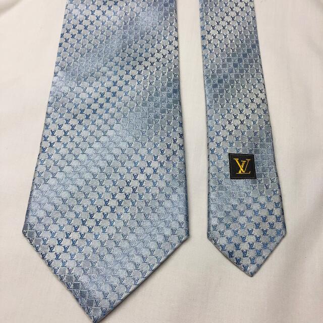 【極美品】LOUIS VUITTON  ネクタイ　水色