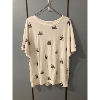 ジェラートピケ(gelato pique)のジェラートピケ　パンダ　オーバーサイズTシャツ(ルームウェア)