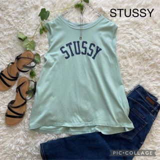 ステューシー(STUSSY)のSTUSSY ステューシー　ロゴ入りノースリーブカットソー(Tシャツ(半袖/袖なし))