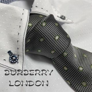 バーバリー(BURBERRY)のバーバリー ロンドン　ネクタイ【訳アリ】ドット柄　光沢　厚手(ネクタイ)