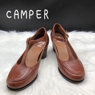 カンペール(CAMPER)のカンペール CAMPER 23 パンプス 36 ヒール ブラウン(サンダル)