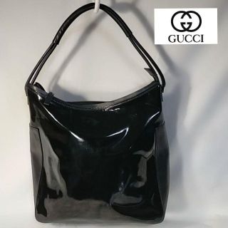 グッチ(Gucci)のグッチ　GUCCI　トートバッグ　ハンドバッグ　ブラック　エナメル　本革(トートバッグ)