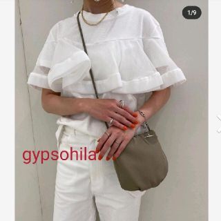 ドゥロワー(Drawer)のタグ付き gypsohila Tulle Tee  チュールフリル ジプソフィラ(Tシャツ(半袖/袖なし))