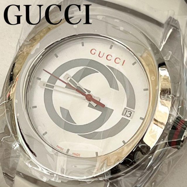 Gucci(グッチ)の【新品未使用】GUCCI グッチ SYNC XXL ホワイト メンズ 腕時計 メンズの時計(腕時計(アナログ))の商品写真