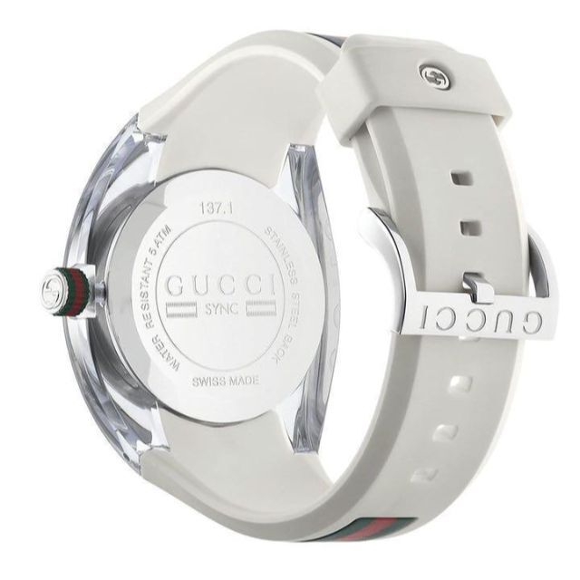 Gucci(グッチ)の【新品未使用】GUCCI グッチ SYNC XXL ホワイト メンズ 腕時計 メンズの時計(腕時計(アナログ))の商品写真