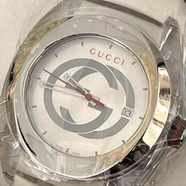 新品未使用】GUCCI グッチ SYNC XXL ホワイト メンズ 腕時計 今月の 