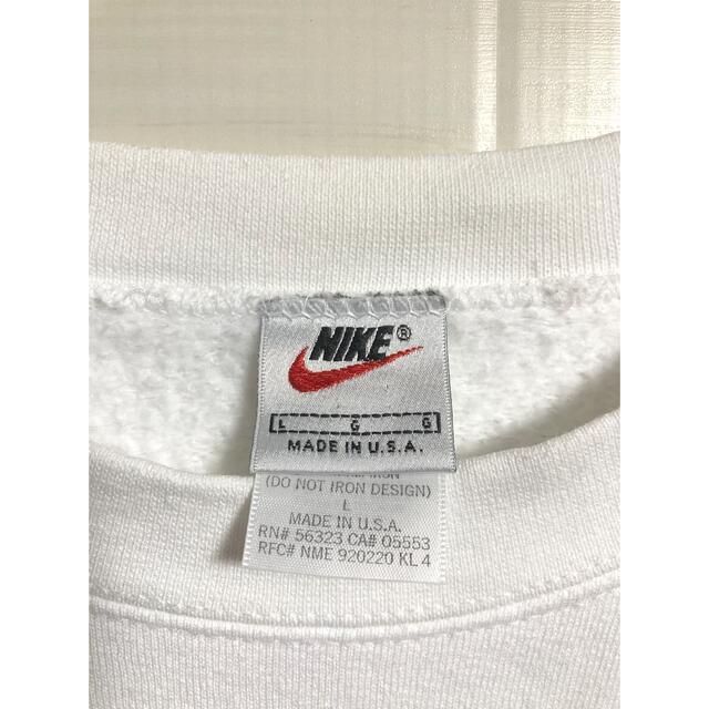 90's NIKE ナイキ スウェット ホワイト MADE IN USA