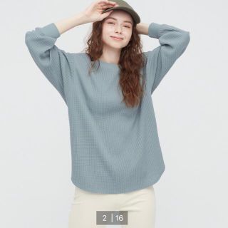 ユニクロ(UNIQLO)の【スティッチさま専用】UNIQLO ワッフルクルーネックT (Tシャツ(長袖/七分))