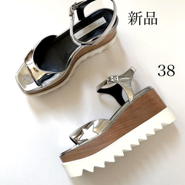 Stella McCartney(ステラマッカートニー)の新品/38 ステラ マッカートニー エリス サンダル インジウム シルバー レディースの靴/シューズ(サンダル)の商品写真