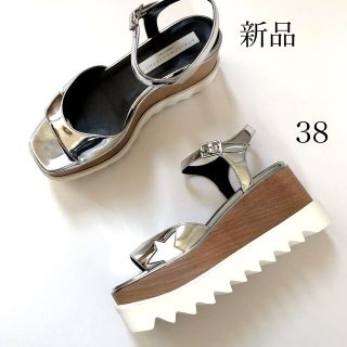 ステラマッカートニー(Stella McCartney)の新品/38 ステラ マッカートニー エリス サンダル インジウム シルバー(サンダル)