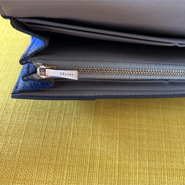celine(セリーヌ)のセリーヌ マルチファンクション 二つ折り 長財布 ブルー×グレー レディースのファッション小物(財布)の商品写真