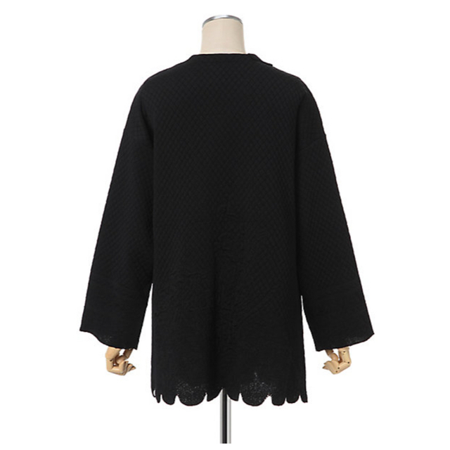 Sacallop cut knitted jacket 1