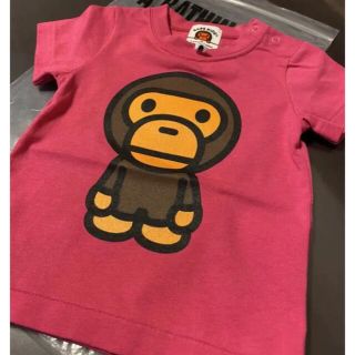 アベイシングエイプ(A BATHING APE)のAPE Tシャツ エイプ ピンク マイロ 猿 70 KIDS(Ｔシャツ)