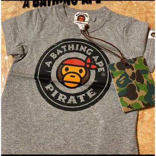 アベイシングエイプ(A BATHING APE)の★期間限定値下げ★ APE Tシャツ エイプ 灰 マイロ 猿 70 キッズ(Ｔシャツ)