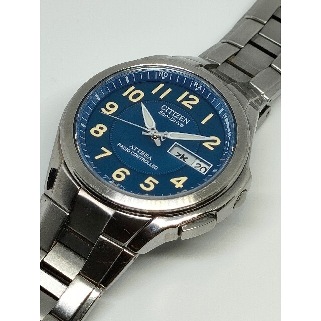 シチズン CITIZEN - 超希少品!
青文字盤 シチズン アテッサ 電波ソーラー 曜日表示 H100の通販 by スポット|シチズンならラクマ にどうぞ