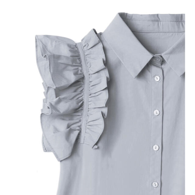 GRL(グレイル)の新品 ＧＲＬ　フリルノースリーブシャツ レディースのトップス(Tシャツ(半袖/袖なし))の商品写真