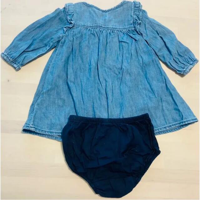 babyGAP(ベビーギャップ)のベビーギャップ　デニムワンピース チュニック　70サイズ キッズ/ベビー/マタニティのベビー服(~85cm)(ワンピース)の商品写真