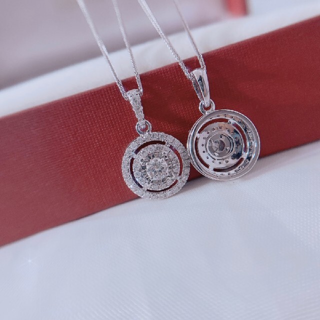 7連ダイヤトロジー k18WGネックレスDIAMOND アクセサリー ネックレス