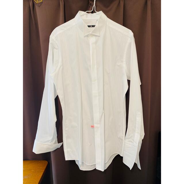 THE SUIT COMPANY(スーツカンパニー)の美品☆ウイングカラーシャツ　結婚式等　新郎　LL メンズのトップス(シャツ)の商品写真