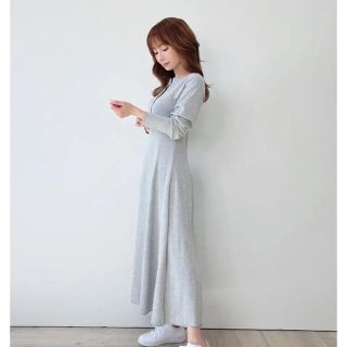 モエリー(MOERY)のmocoa,s モコアズ❤︎サーマルワンピース　グレー❤︎新品(ロングワンピース/マキシワンピース)