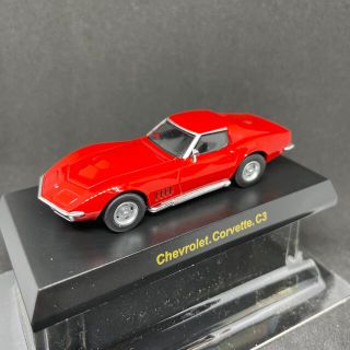 シボレー(Chevrolet)の1/64 京商 シボレー コルベット C3 赤 Corvette 45B3(ミニカー)