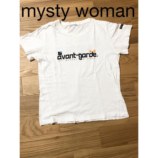 mysty woman(ミスティウーマン)のmysty woman Tシャツ　ミスティーウーマン　白　半袖　S レディース レディースのトップス(Tシャツ(半袖/袖なし))の商品写真