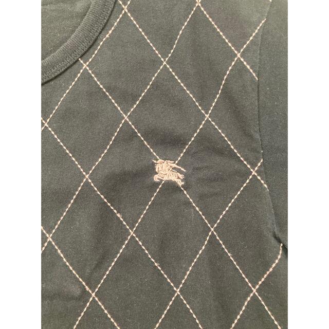 BURBERRY BLACK LABEL(バーバリーブラックレーベル)のBURBERRYブラックレーベル　Tシャツ　紺色　ステッチ　表記2  M メンズのトップス(Tシャツ/カットソー(半袖/袖なし))の商品写真
