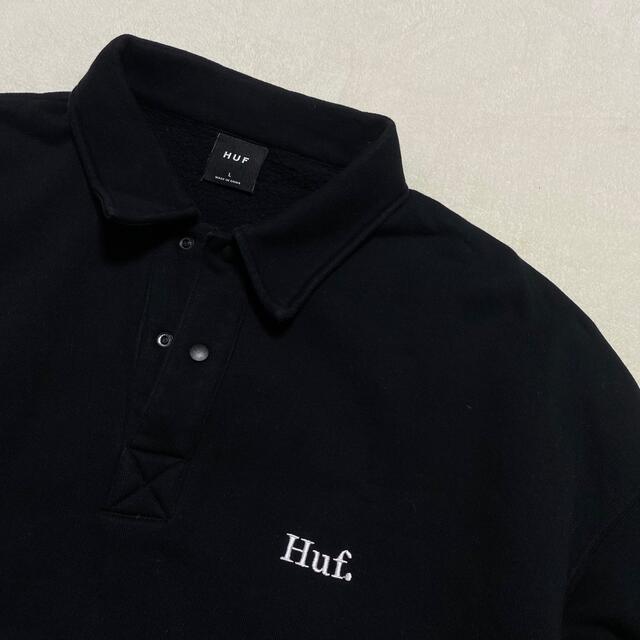 huf スウェット ポロ ブラック L - スウェット