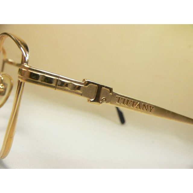 Tiffany & Co.(ティファニー)のTIFFANY LUNETTS ヴィンテージ 眼鏡 フレーム 23Kメッキ レディースのファッション小物(サングラス/メガネ)の商品写真