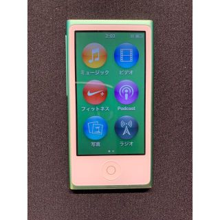 アップル(Apple)の【ガリ、ノイズなし】iPod nano 7世代　グリーン　MD478J(ポータブルプレーヤー)