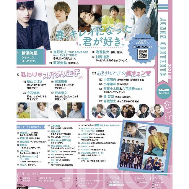 【抜け有】JUNON　2021年 5月号　ジュノン エンタメ/ホビーの雑誌(音楽/芸能)の商品写真