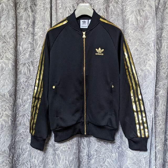 adidas アディダス ナイロンジャケット ジャージ トップス 金