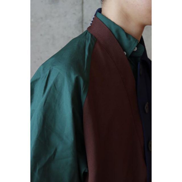 kolor カラー　ドッキング　シャツ　半袖　1 ブラウン　S ポリエステル
