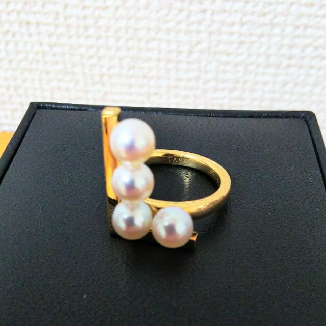 TASAKI(タサキ)のタサキTASAKIバランスノートパールリング☆田崎YG#11 レディースのアクセサリー(リング(指輪))の商品写真