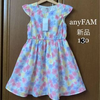 エニィファム(anyFAM)の新品！エニィファム　半袖　ふんわり　サマー　ワンピース　花柄 春　夏　メゾピアノ(ワンピース)