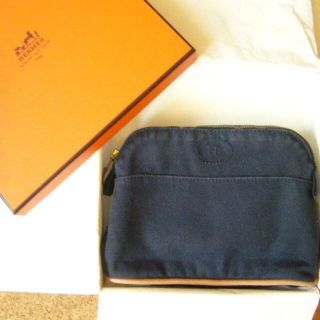 エルメス(Hermes)のyuu様専用　HERMES エルメス●ボリード/ポーチ/ネイビー/箱付き(ポーチ)