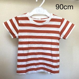 ムジルシリョウヒン(MUJI (無印良品))の半袖Tシャツ 無印 90cm ボーダー(Tシャツ/カットソー)