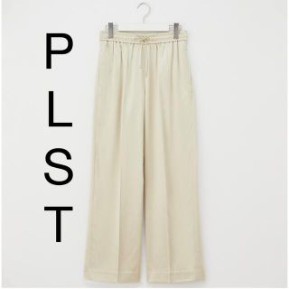 プラステ(PLST)の新品タグ有＊PLST シルクブレンドワイドパンツ(カジュアルパンツ)