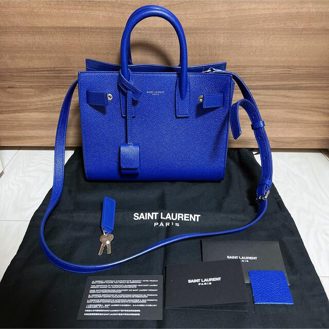 SAINT LAURENT サンローラン サックドジュール ブルー 青 極美品